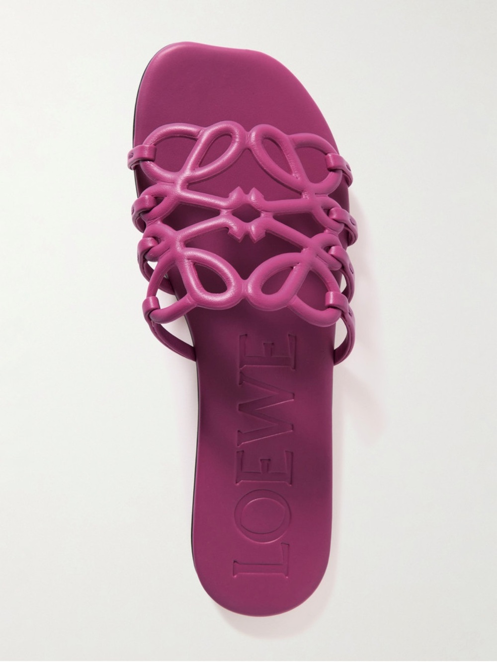 LOEWE  PINK Petal Anagram slide in calfskin💕